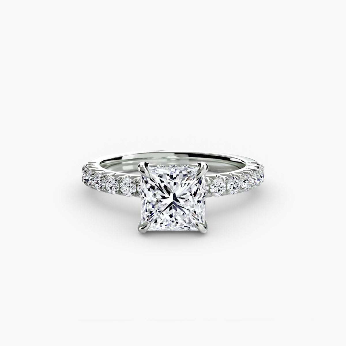 Bague Solitaire Pavée (Modèle 6)