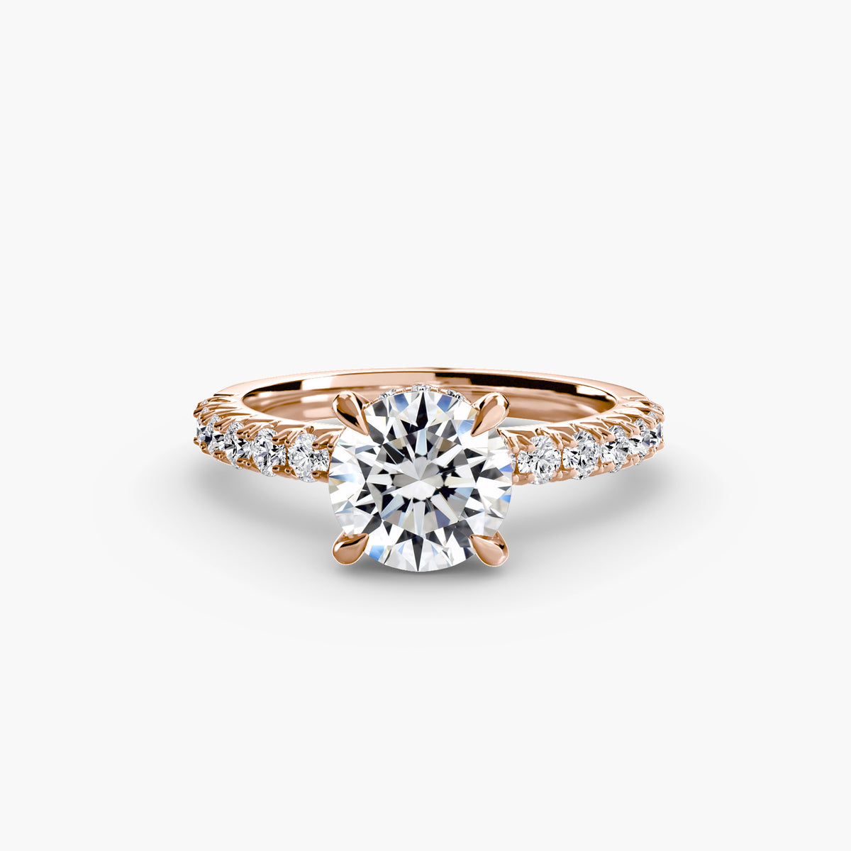 Bague Solitaire Pavée (Modèle 6)