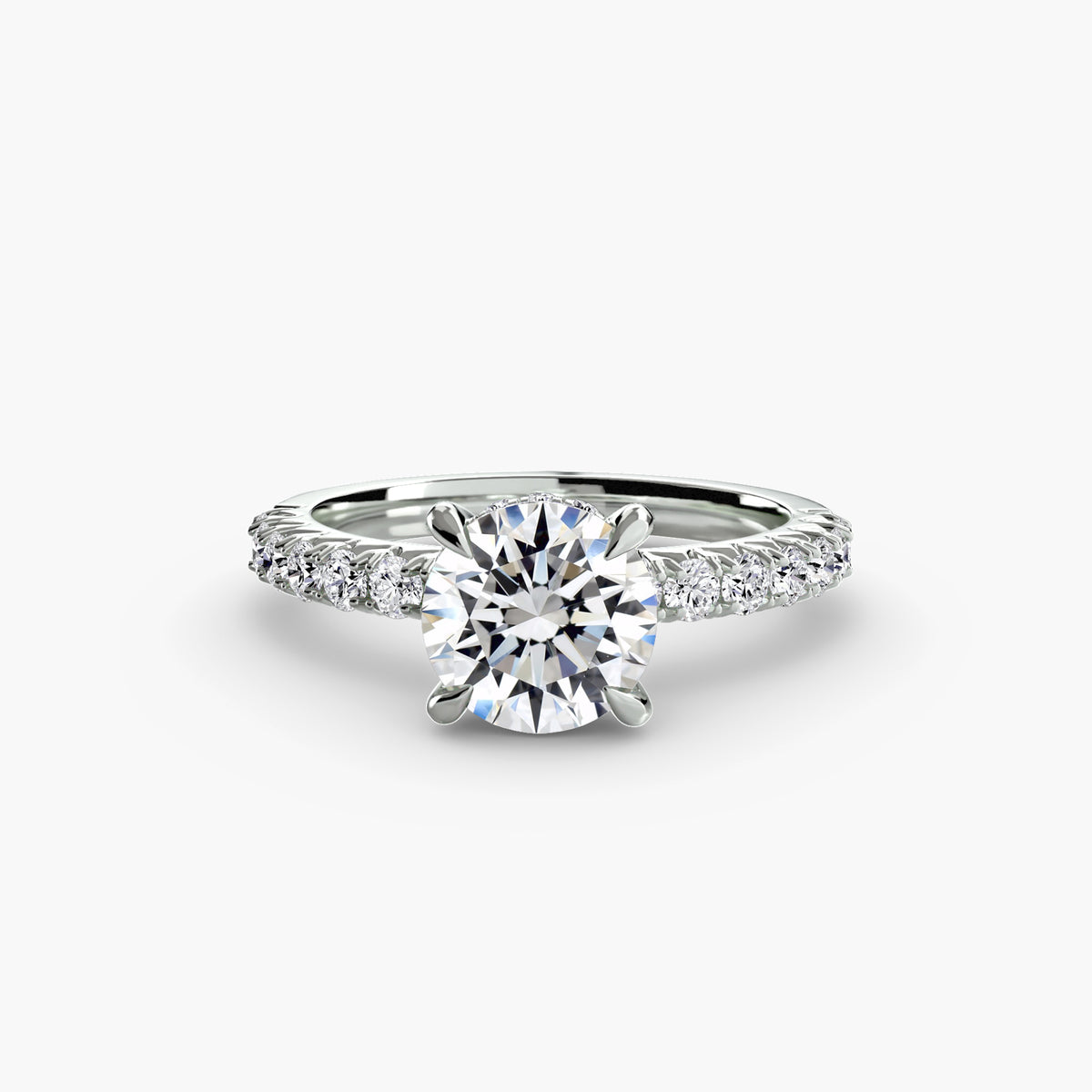 Bague Solitaire Pavée (Modèle 6)
