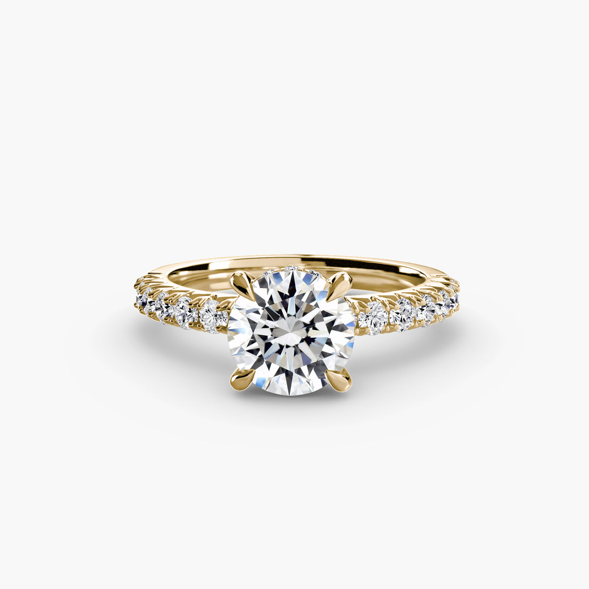 Bague Solitaire Pavée (Modèle 6)