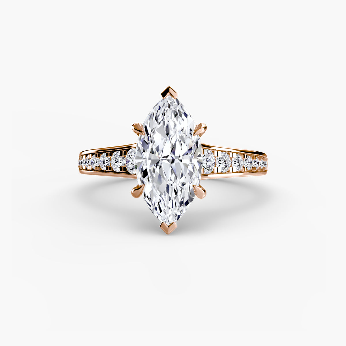 Bague Solitaire Pavée (Modèle 7)