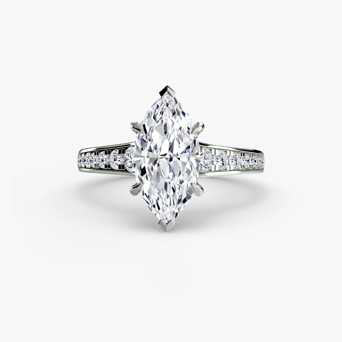 Bague Solitaire Pavée (Modèle 7)