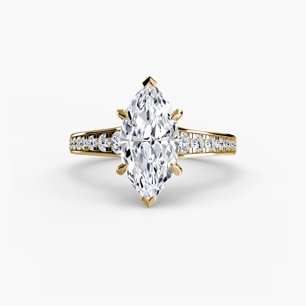 Bague Solitaire Pavée (Modèle 7)