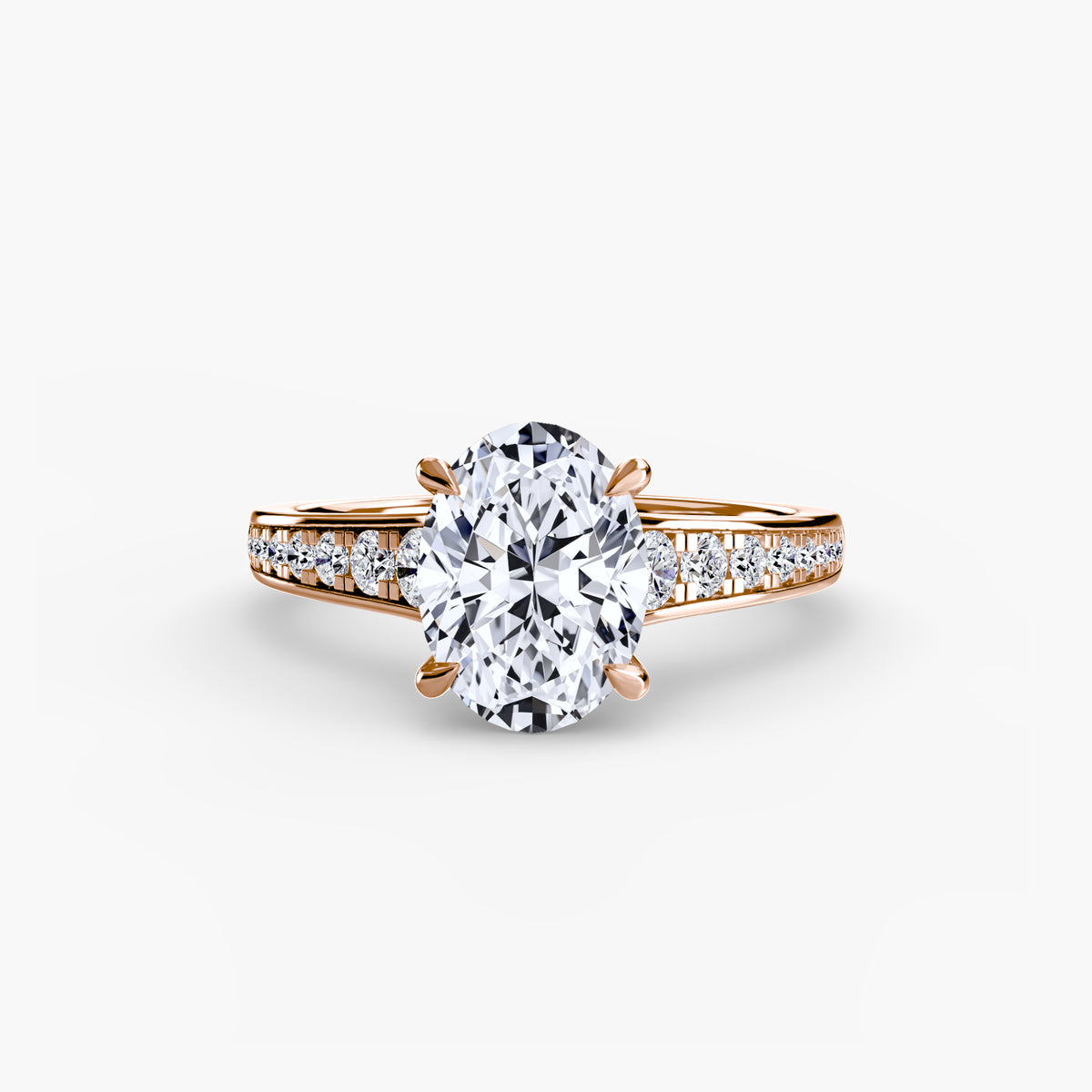 Bague Solitaire Pavée (Modèle 7)