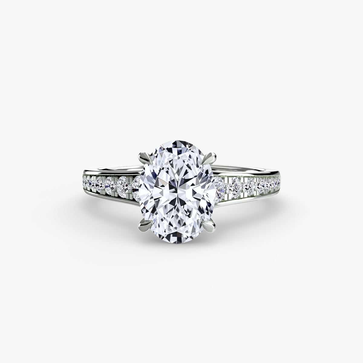 Bague Solitaire Pavée (Modèle 7)