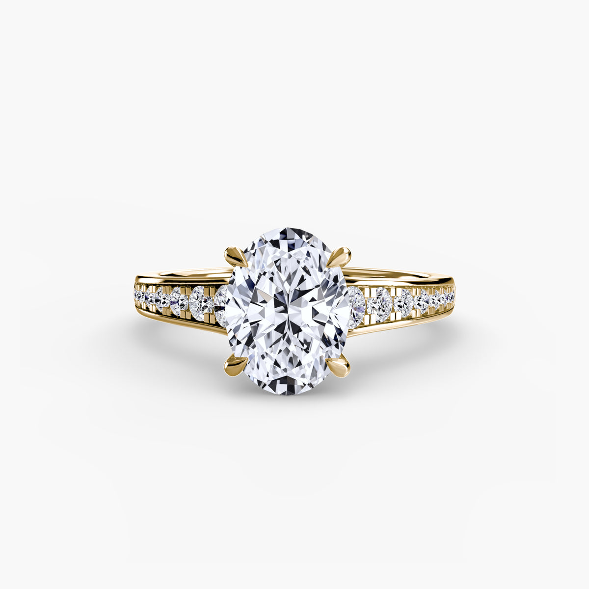 Bague Solitaire Pavée (Modèle 7)