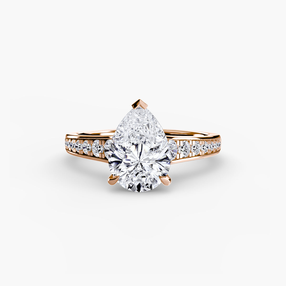 Bague Solitaire Pavée (Modèle 7)