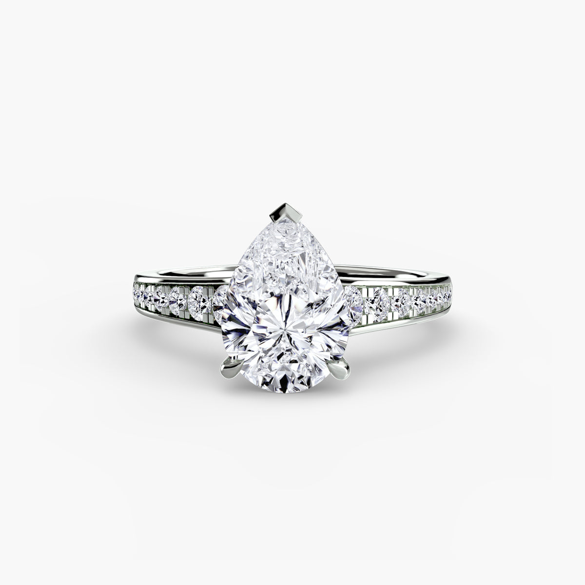 Bague Solitaire Pavée (Modèle 7)
