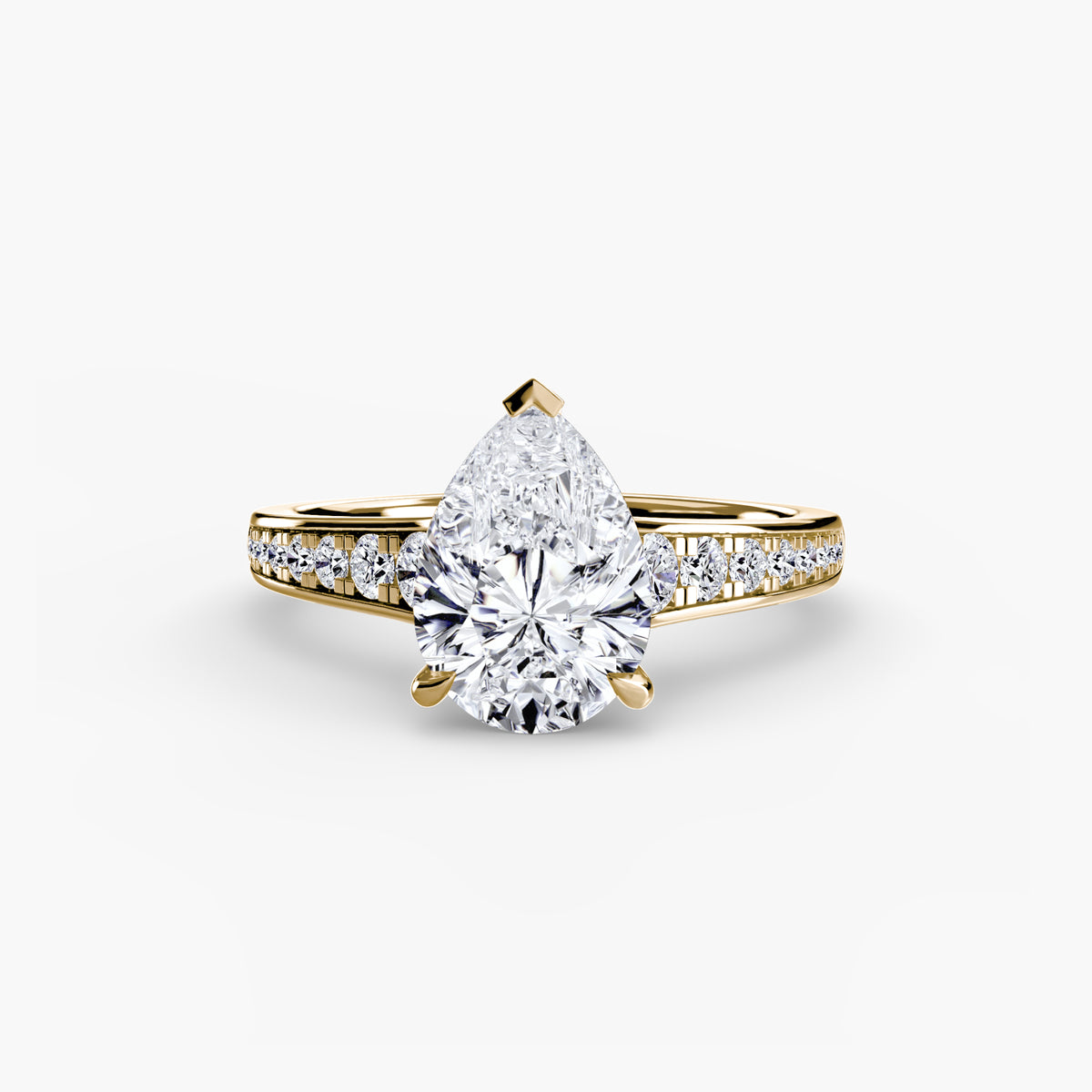 Bague Solitaire Pavée (Modèle 7)