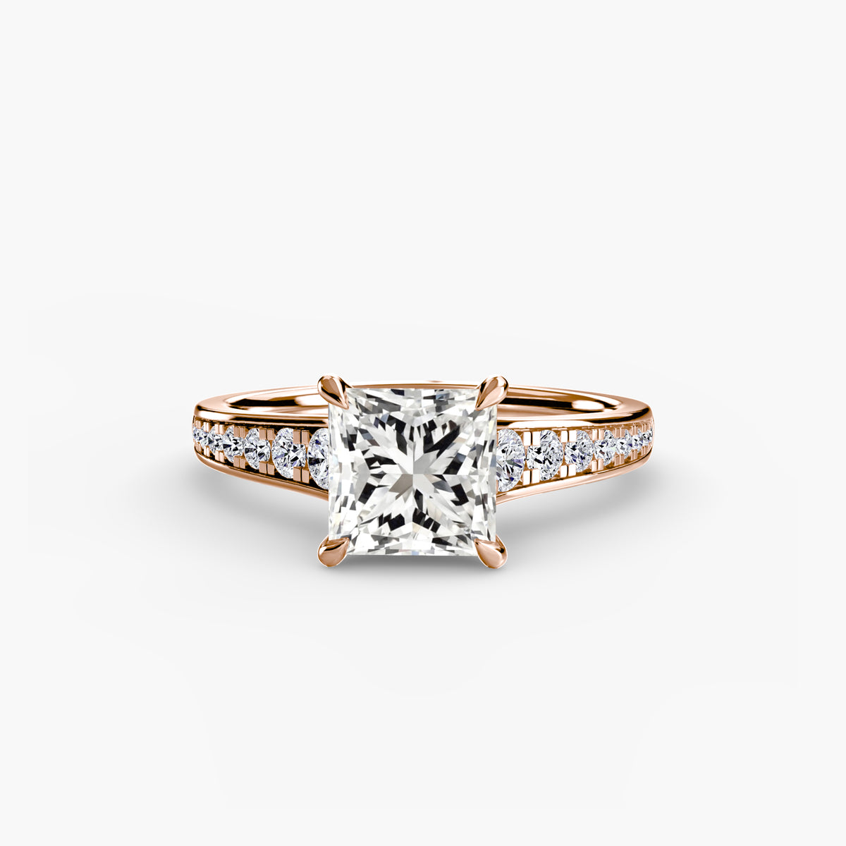 Bague Solitaire Pavée (Modèle 7)