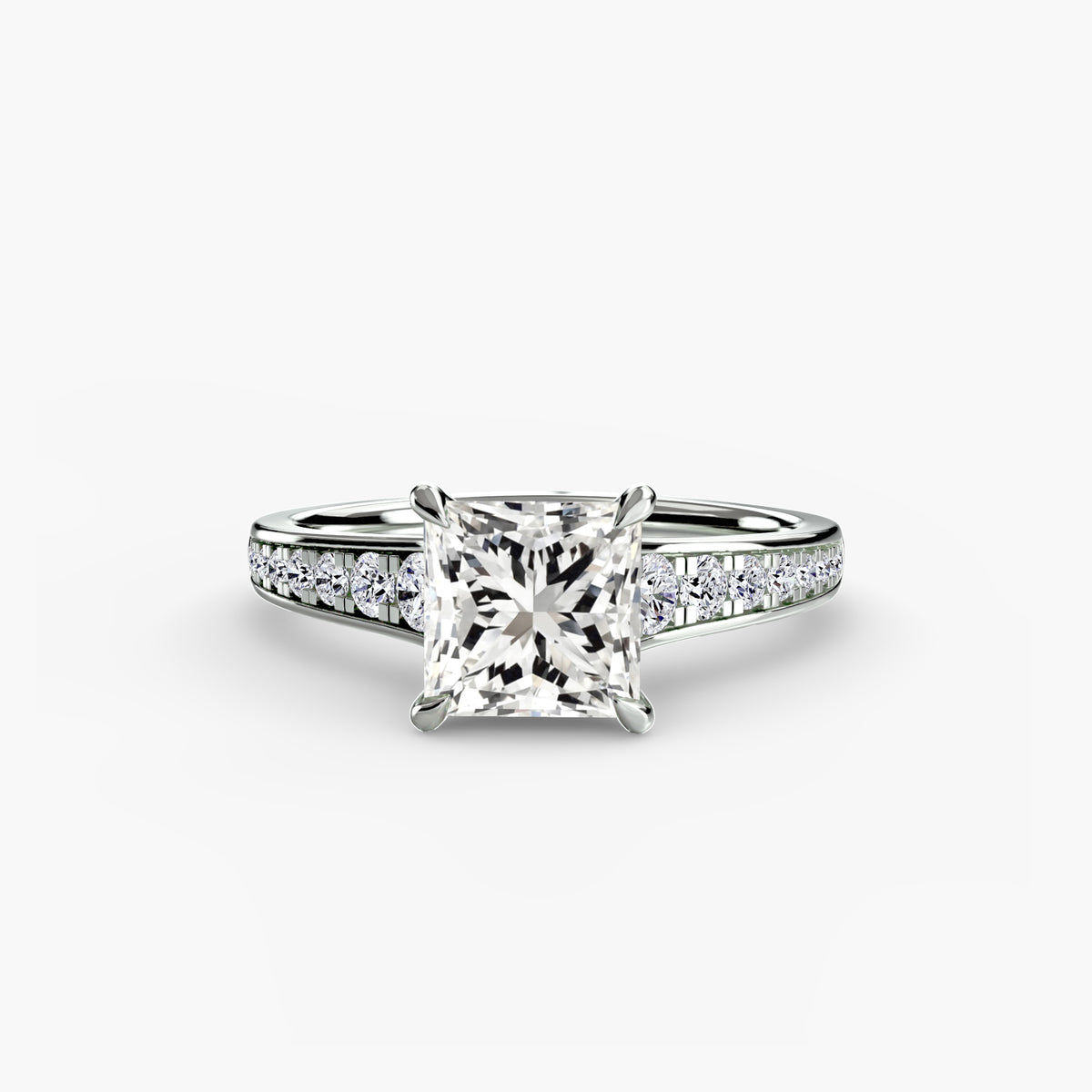 Bague Solitaire Pavée (Modèle 7)