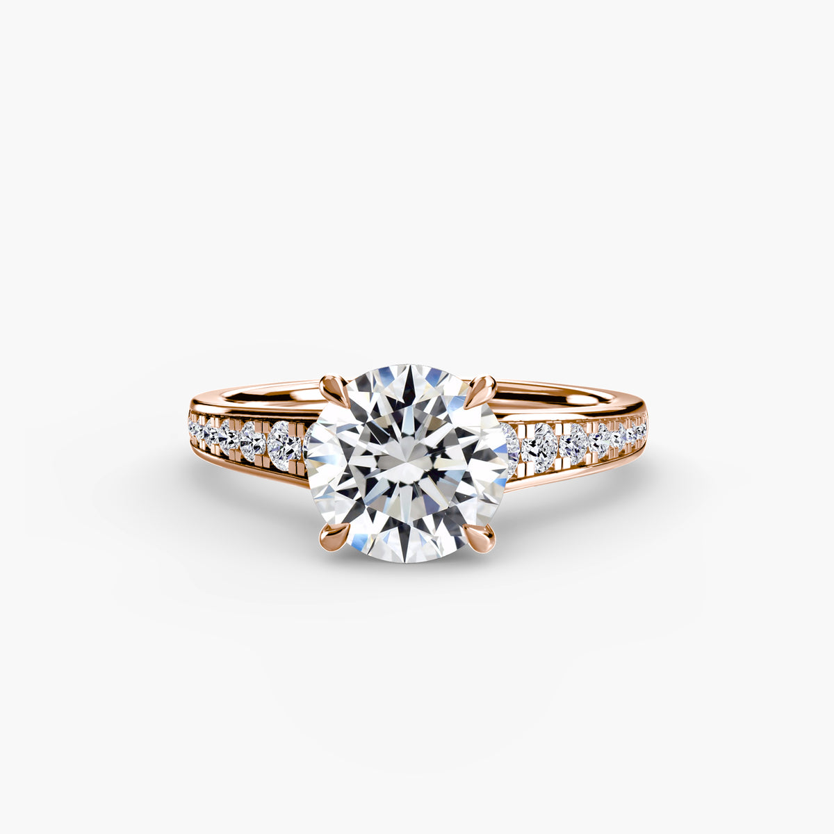 Bague Solitaire Pavée (Modèle 7)