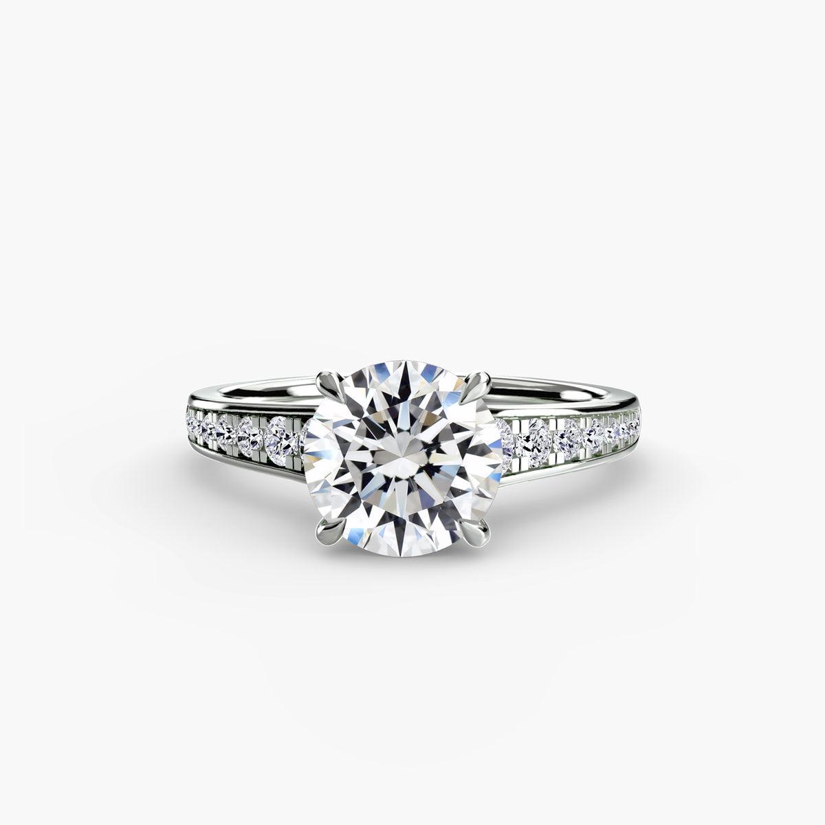 Bague Solitaire Pavée (Modèle 7)