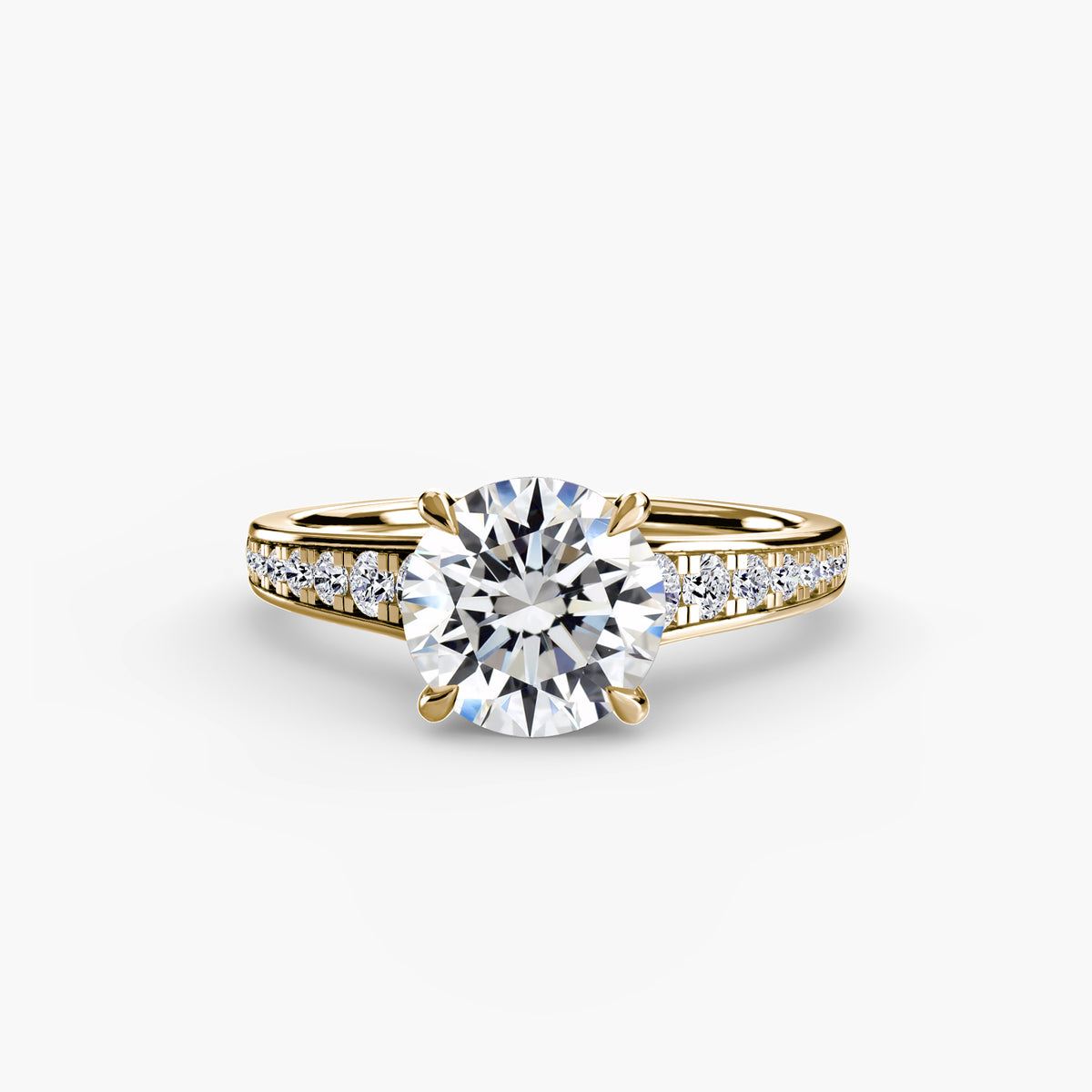 Bague Solitaire Pavée (Modèle 7)