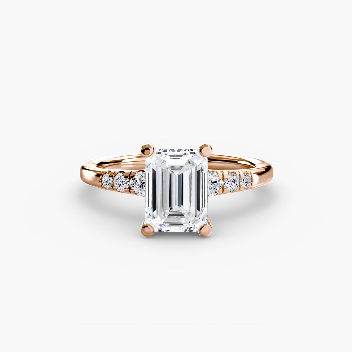 Bague Solitaire à Épaules Serties