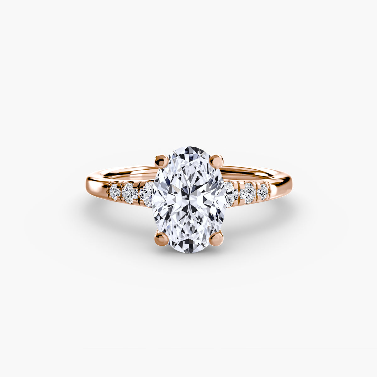 Bague Solitaire à Épaules Serties