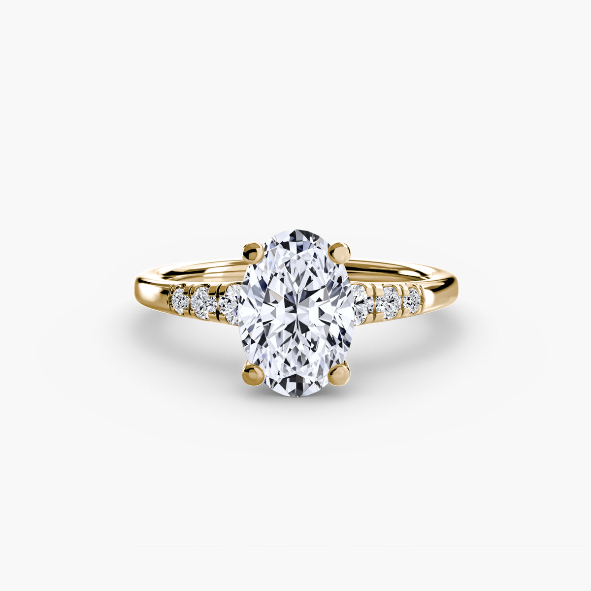 Bague Solitaire à Épaules Serties