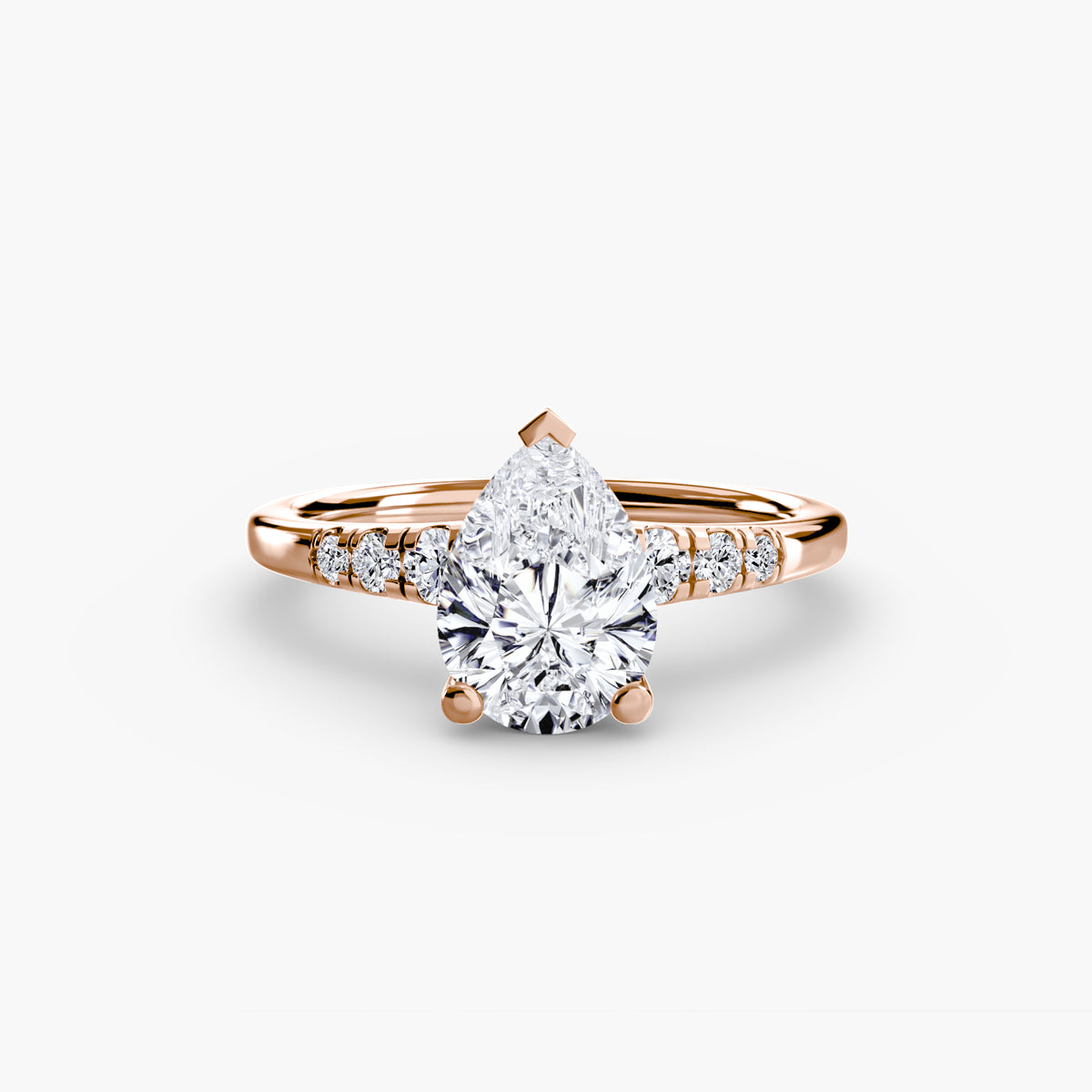 Bague Solitaire à Épaules Serties