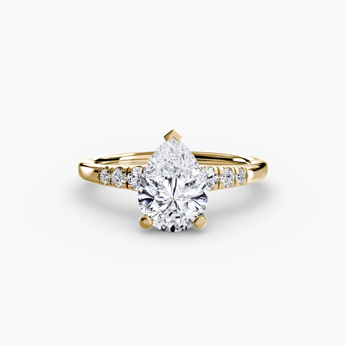 Bague Solitaire à Épaules Serties