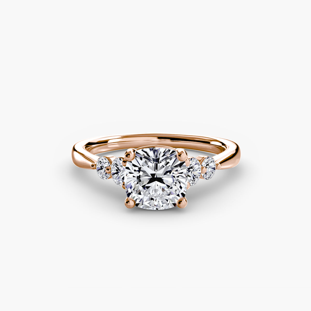 Bague Solitaire à Épaules Serties (Modèle 2)