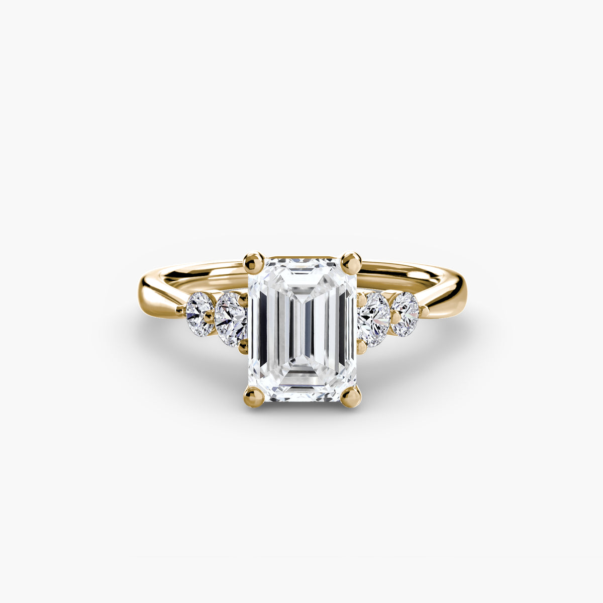 Bague Solitaire à Épaules Serties (Modèle 2)