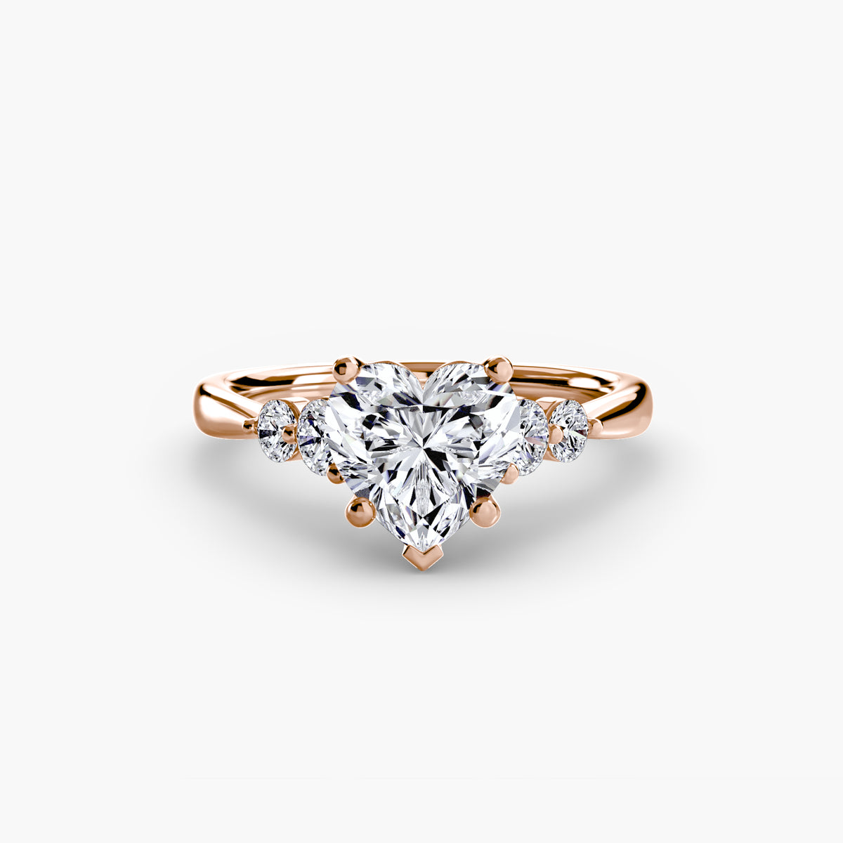 Bague Solitaire à Épaules Serties (Modèle 2)