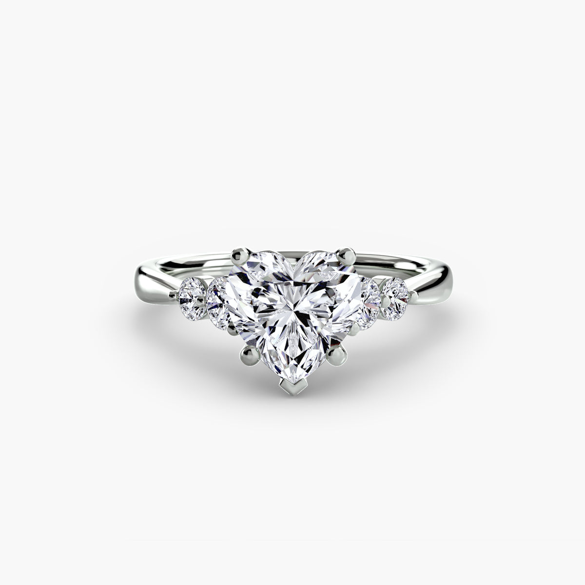 Bague Solitaire à Épaules Serties (Modèle 2)