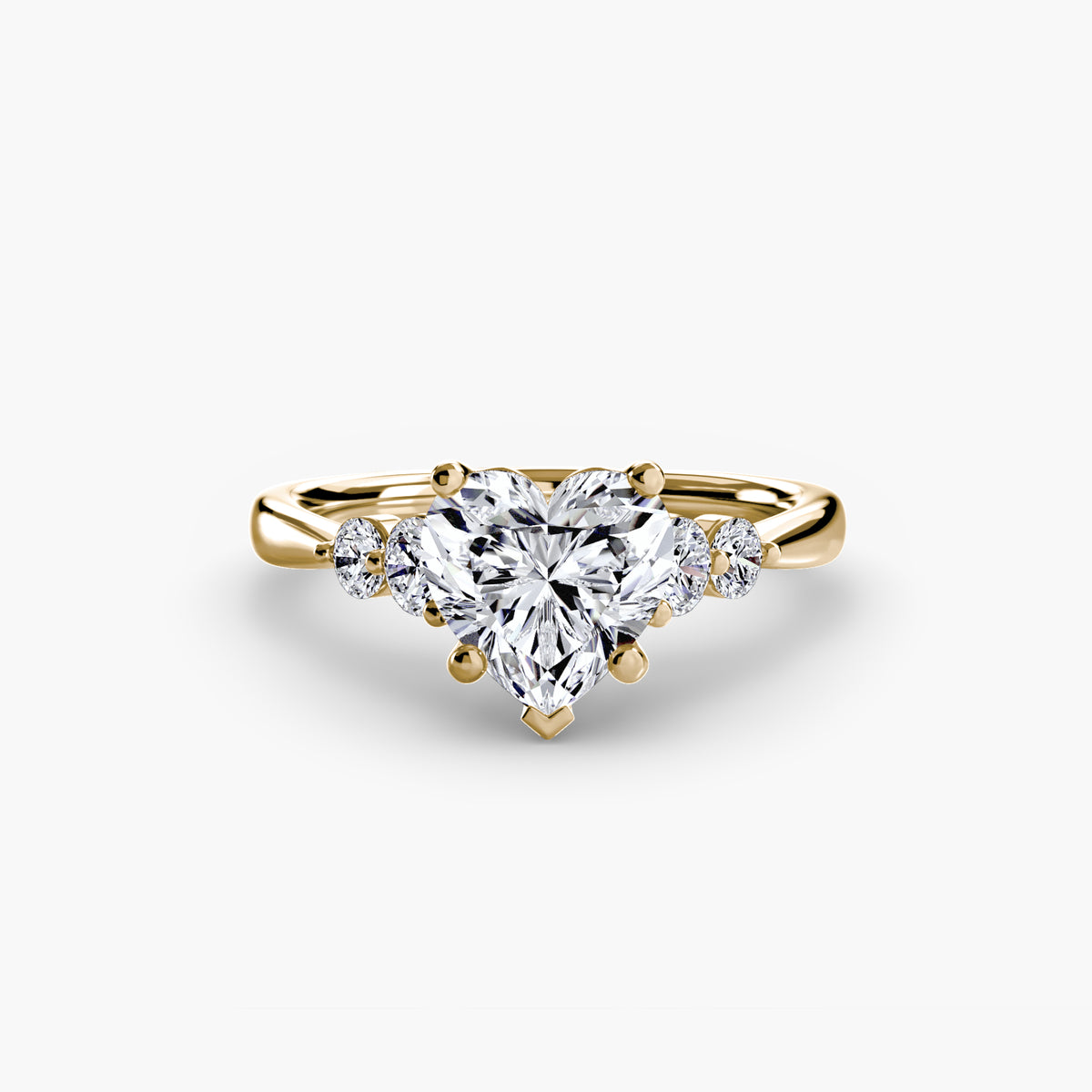 Bague Solitaire à Épaules Serties (Modèle 2)