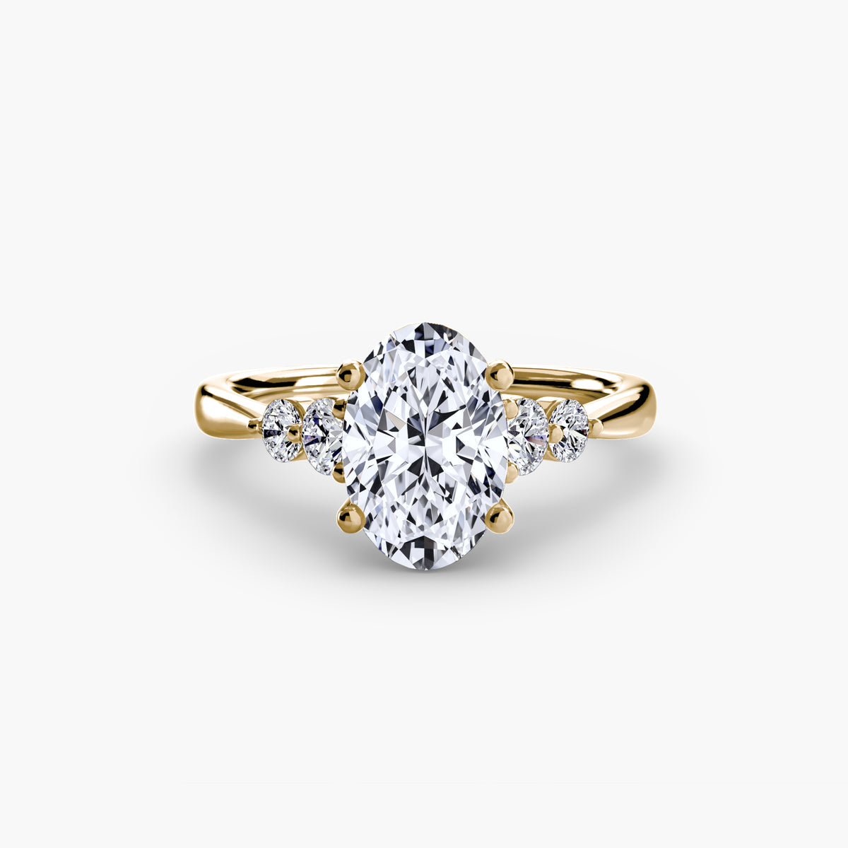 Bague Solitaire à Épaules Serties (Modèle 2)