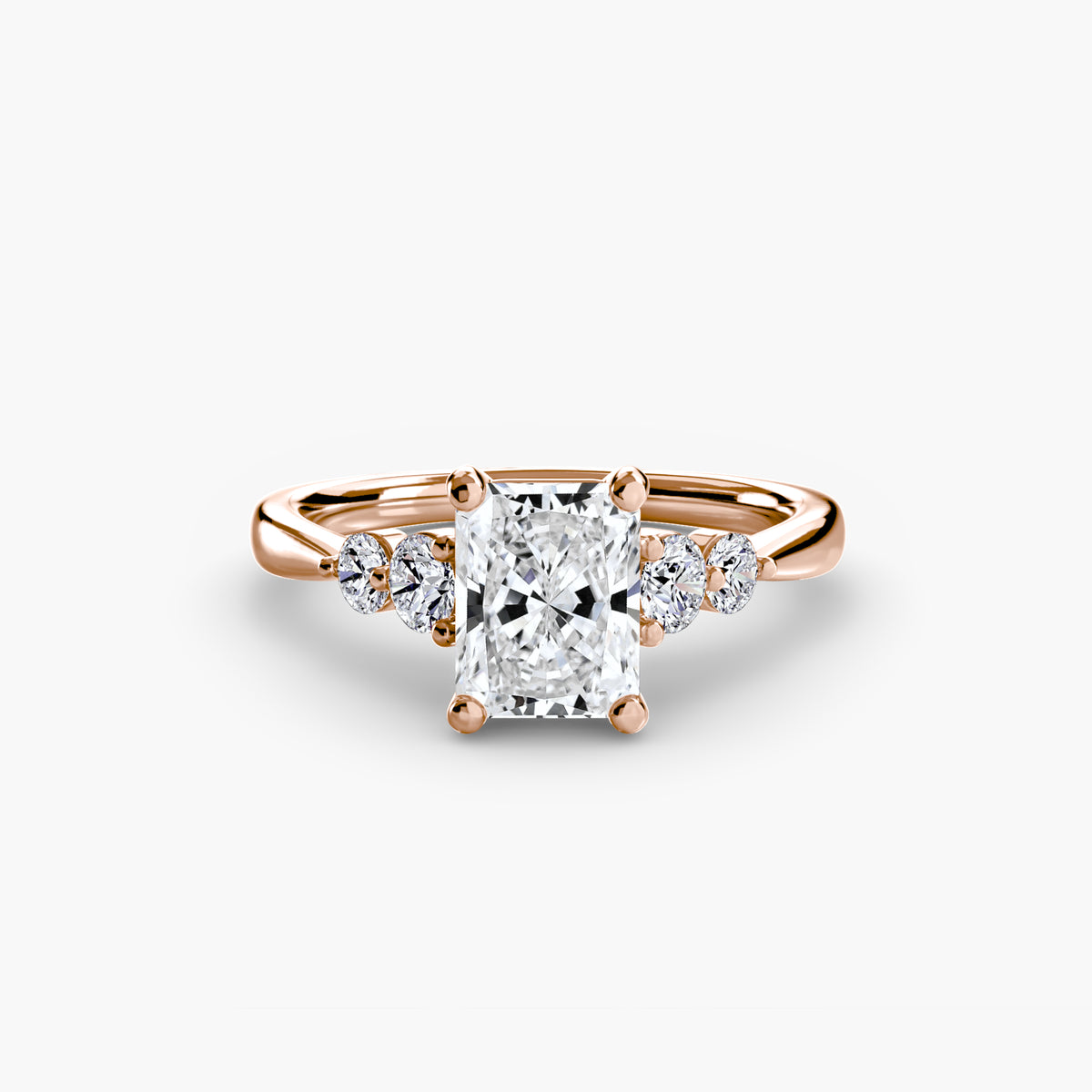 Bague Solitaire à Épaules Serties (Modèle 2)