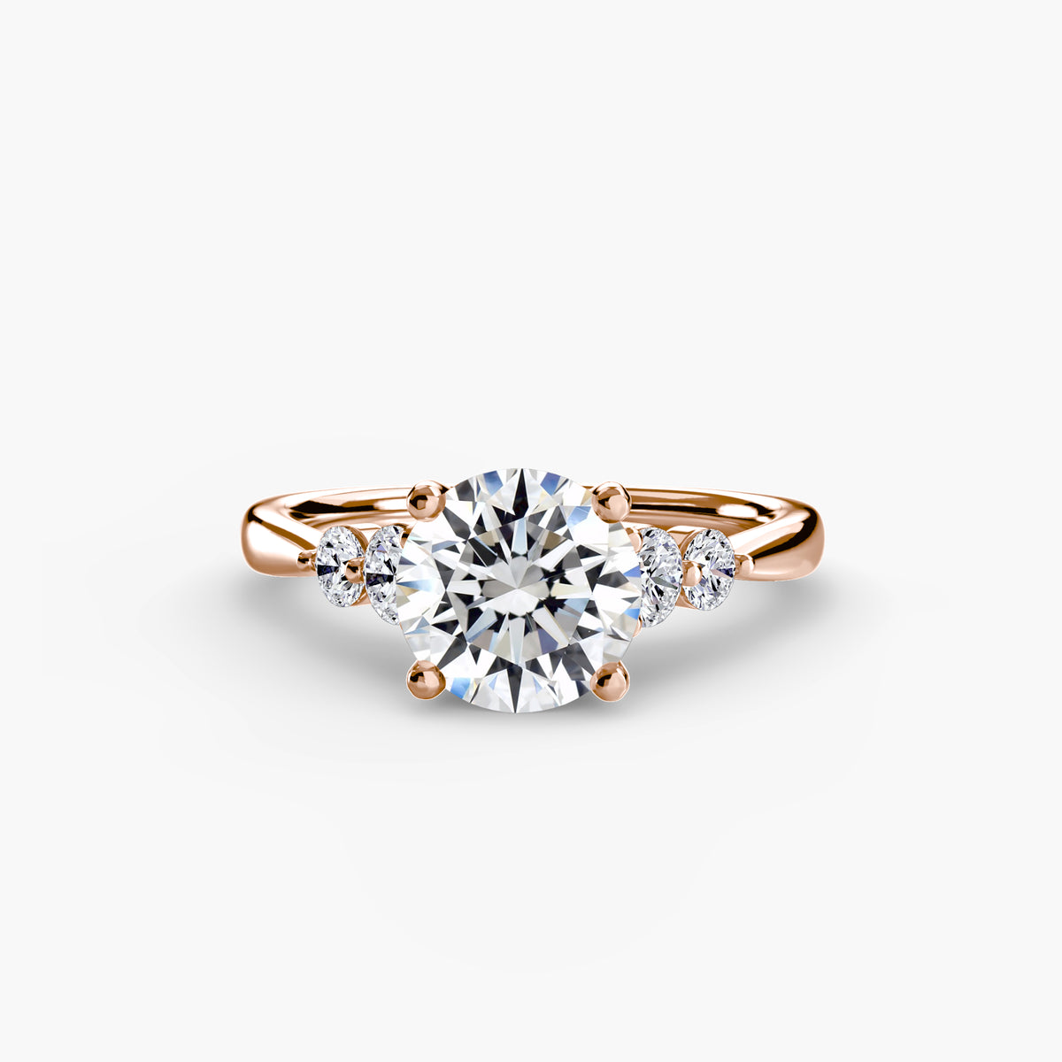 Bague Solitaire à Épaules Serties (Modèle 2)