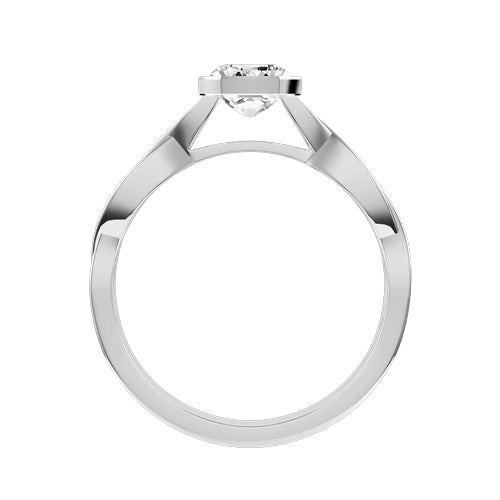 Radiant Lab-grown Diamond Bridal Ring — front