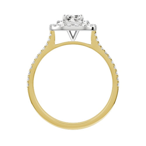 Radiant Lab-grown Diamond Bridal Ring — front