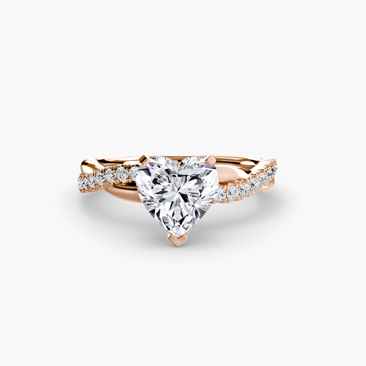 Bague Pavée Torsadée Émeraude