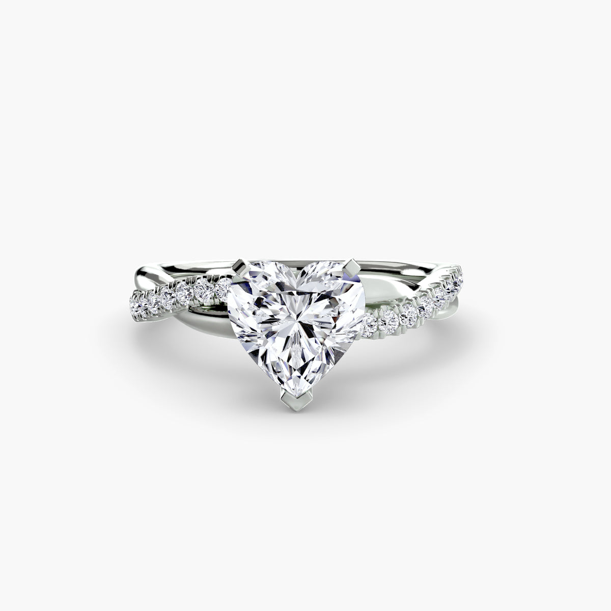 Bague Pavée Torsadée Émeraude