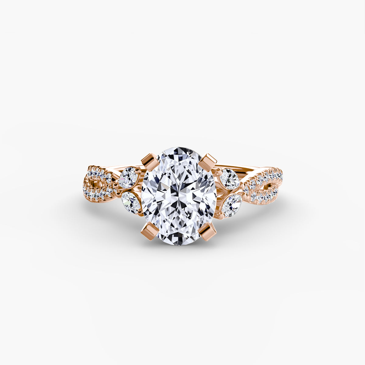 Bague Pavée Torsadée