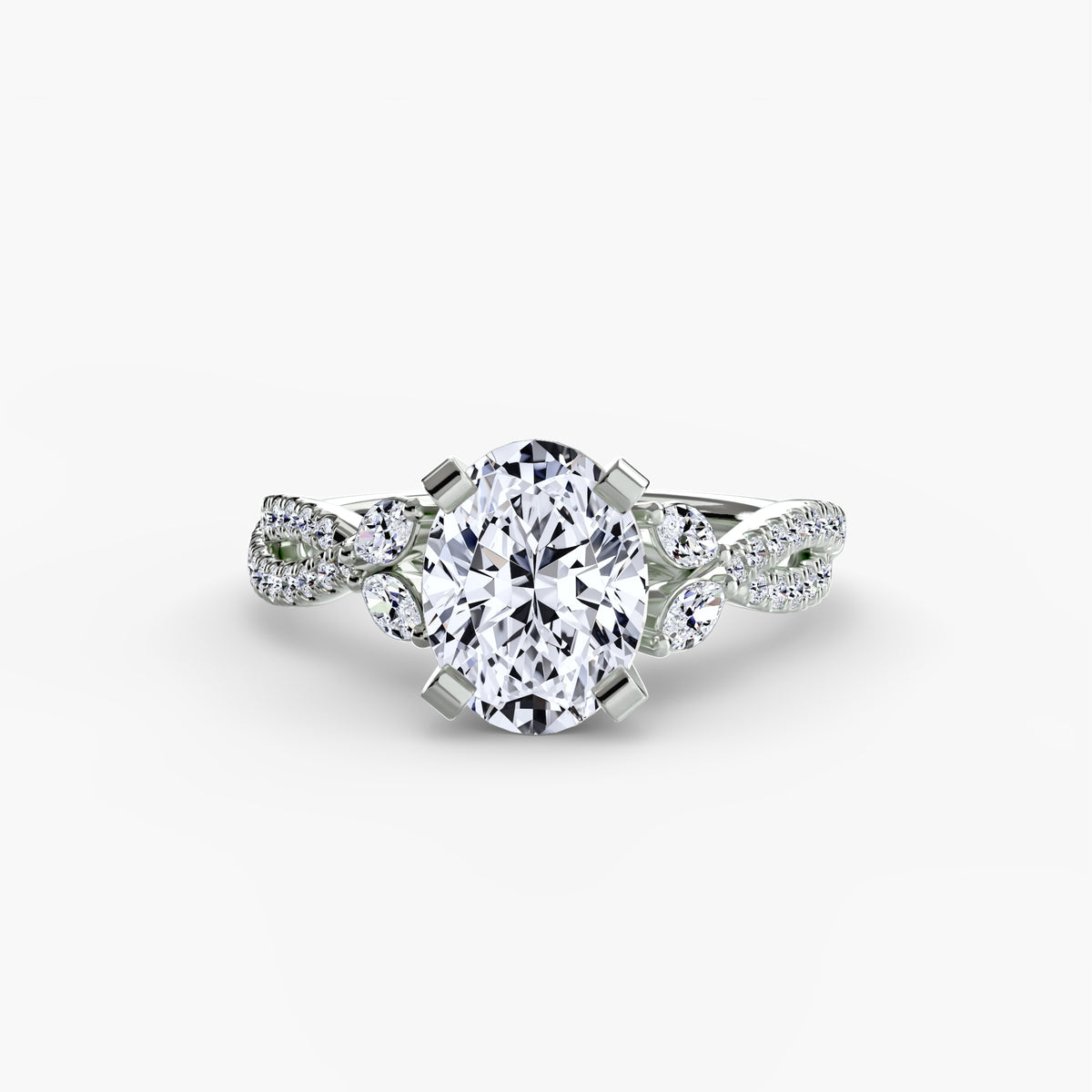 Bague Pavée Torsadée