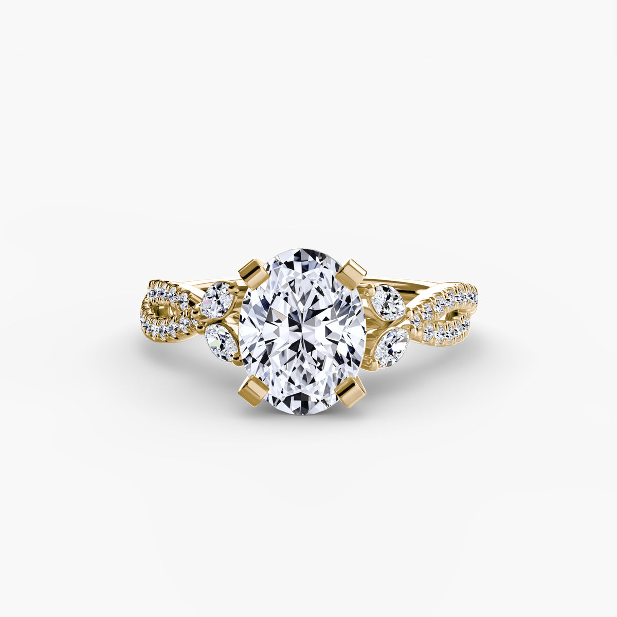 Bague Pavée Torsadée
