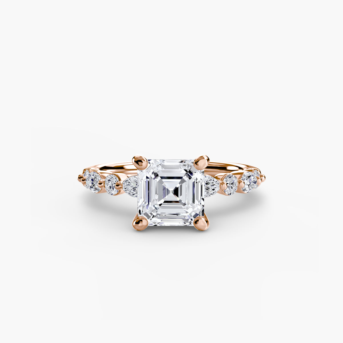 Bague Solitaire à Pavé Intégral (Modèle 2)
