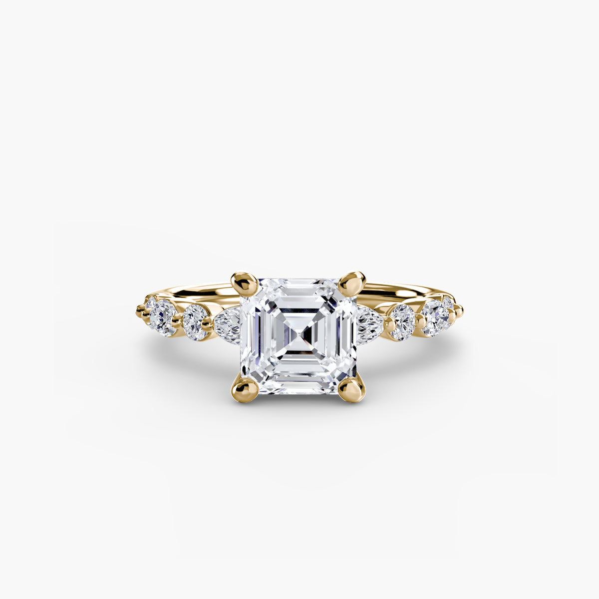 Bague Solitaire à Pavé Intégral (Modèle 2)