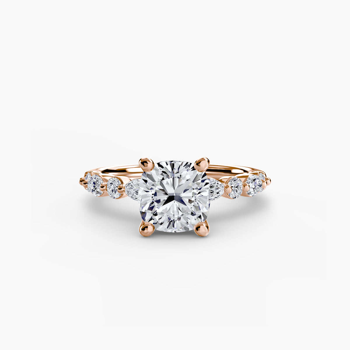 Bague Solitaire à Pavé Intégral (Modèle 2)