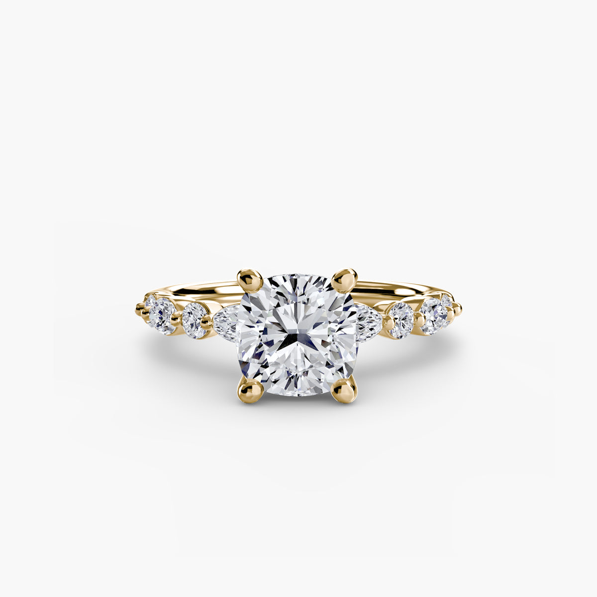 Bague Solitaire à Pavé Intégral (Modèle 2)