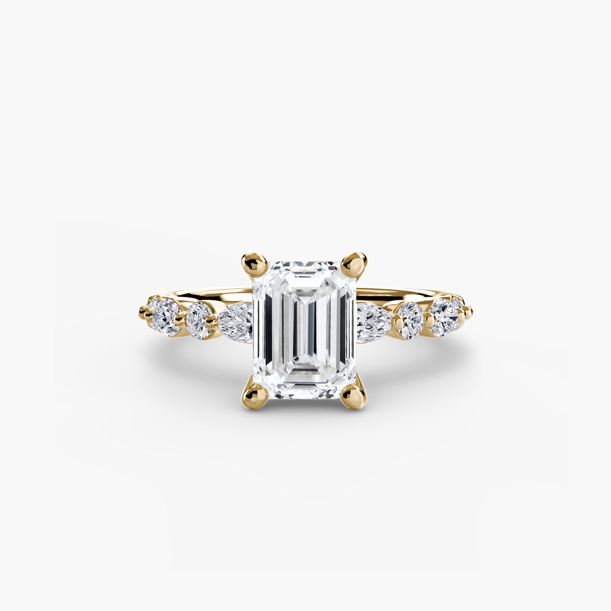 Bague Solitaire à Pavé Intégral (Modèle 2)