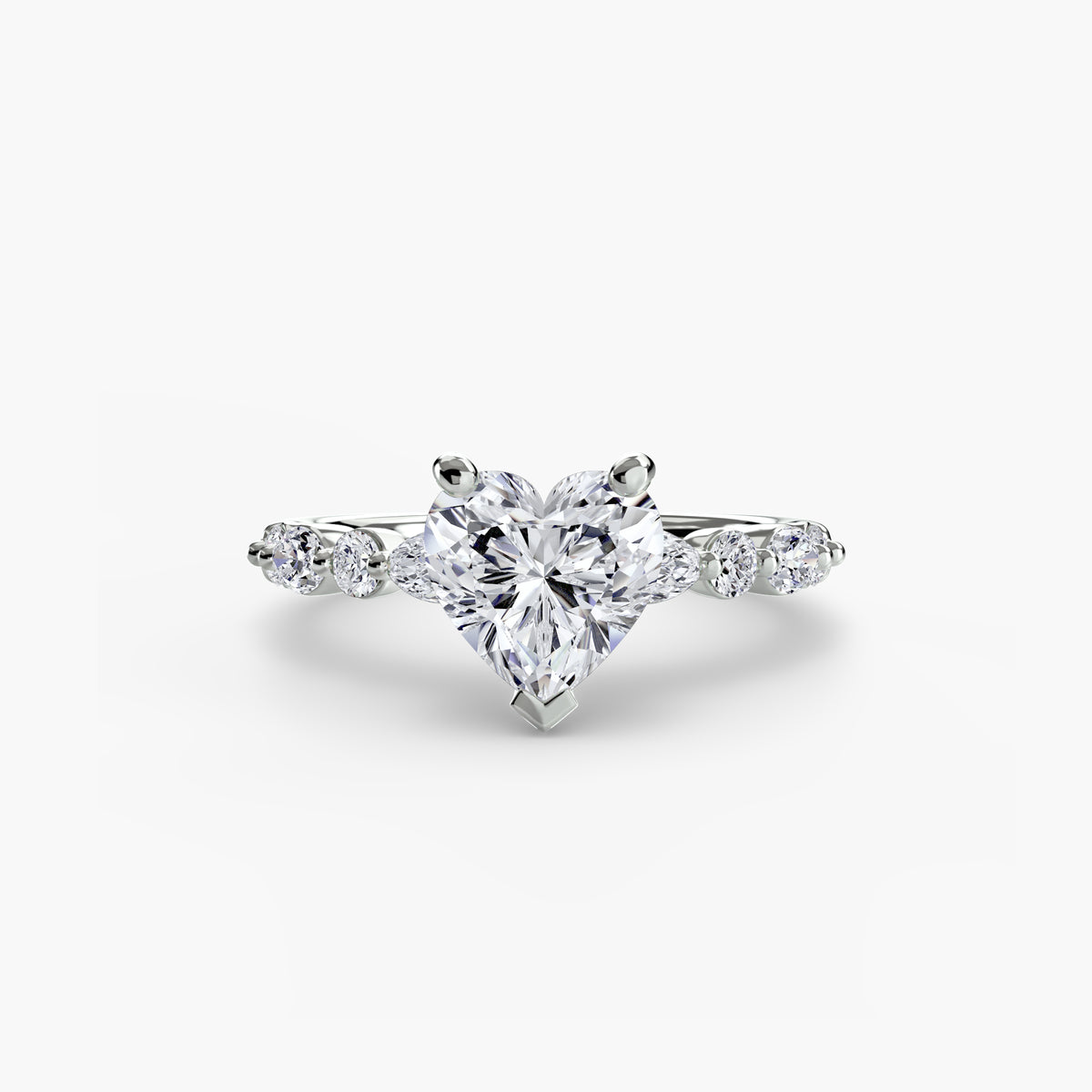 Bague Solitaire à Pavé Intégral (Modèle 2)