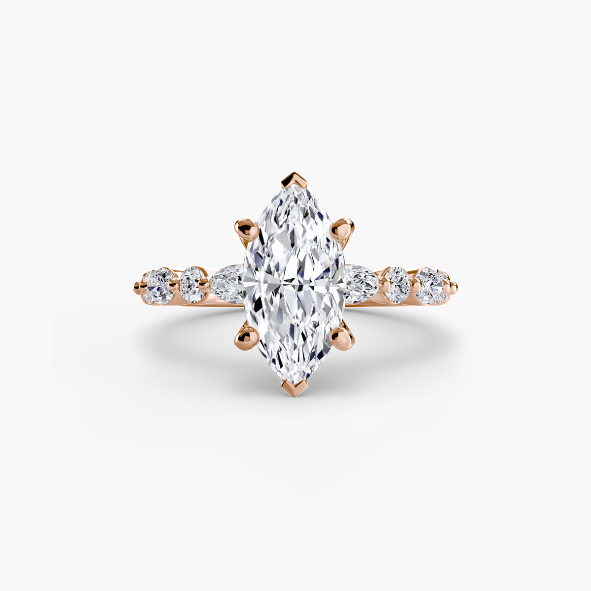 Bague Solitaire à Pavé Intégral (Modèle 2)