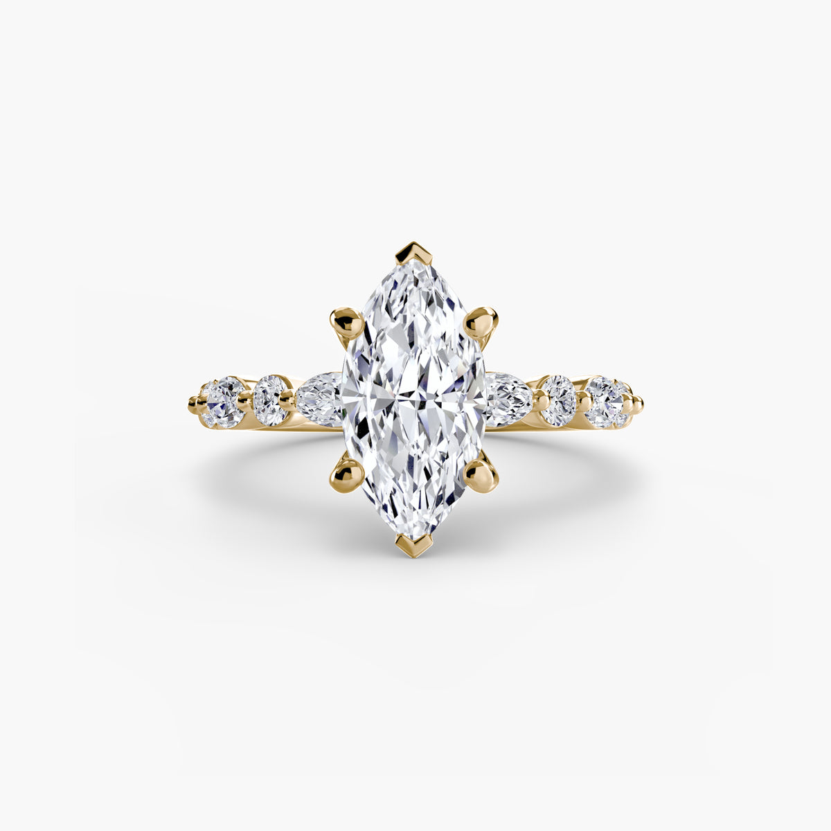 Bague Solitaire à Pavé Intégral (Modèle 2)