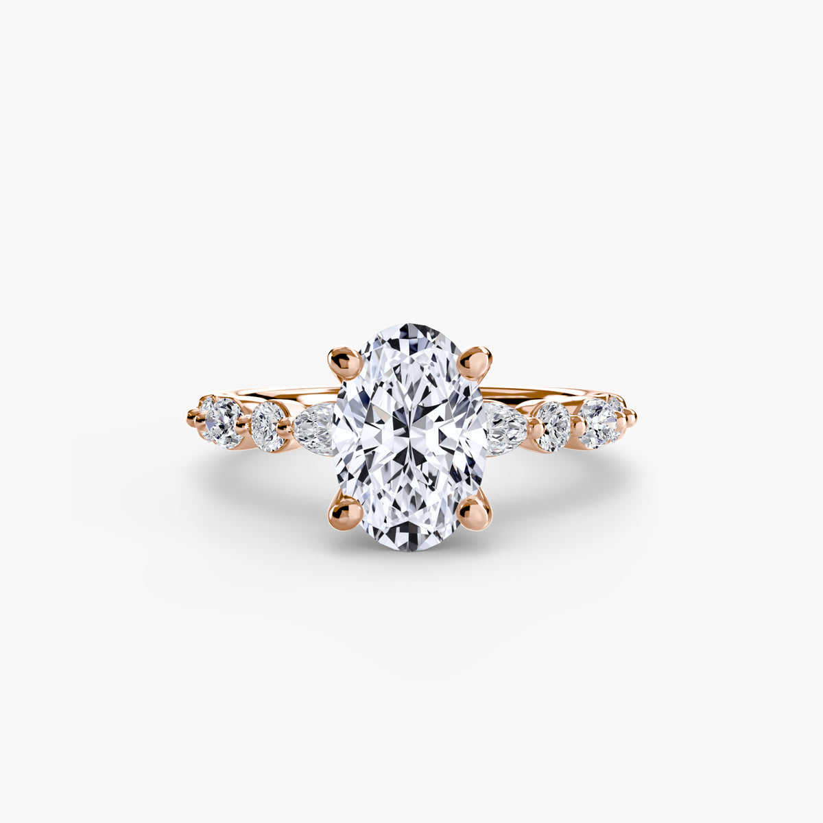 Bague Solitaire à Pavé Intégral (Modèle 2)