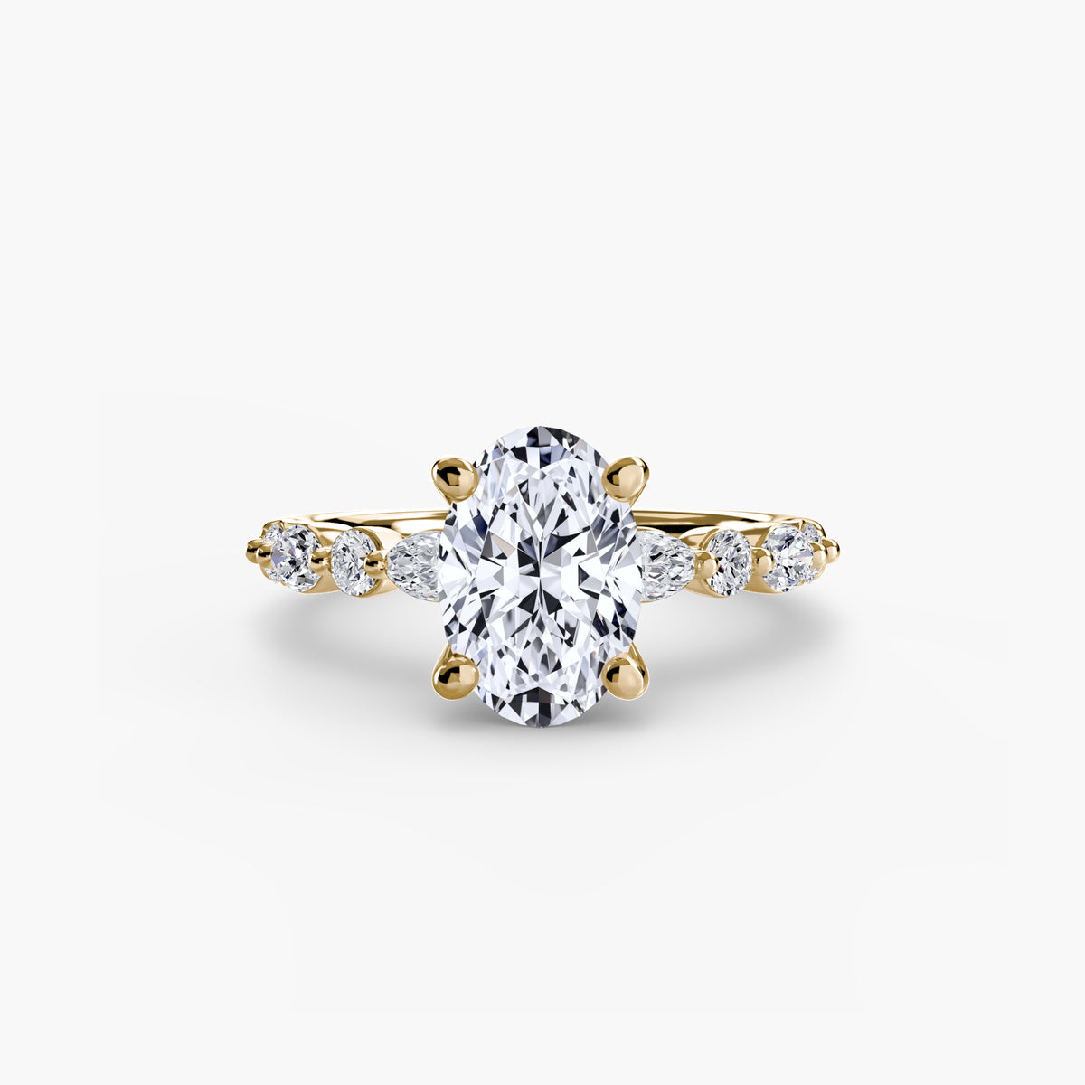 Bague Solitaire à Pavé Intégral (Modèle 2)