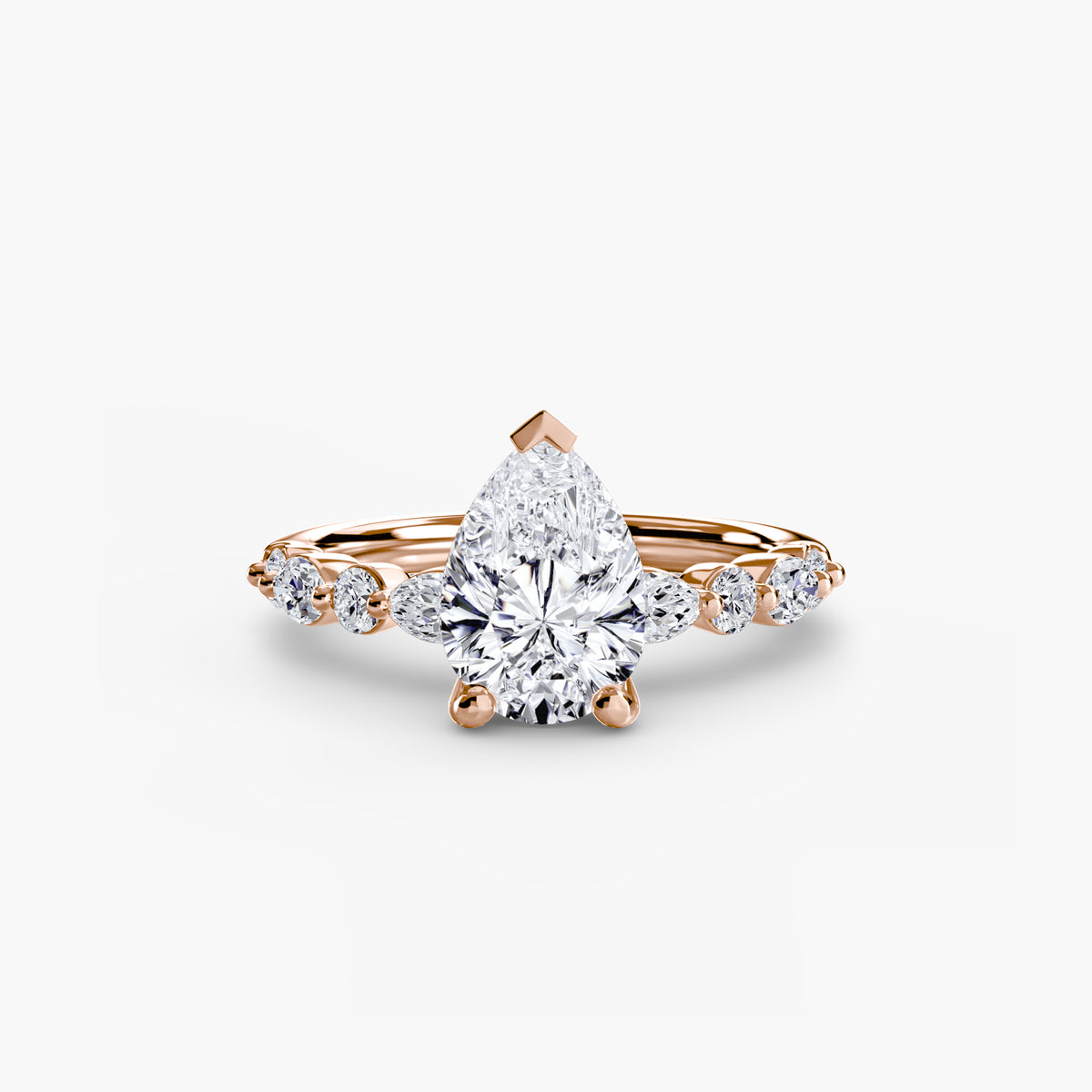 Bague Solitaire à Pavé Intégral (Modèle 2)