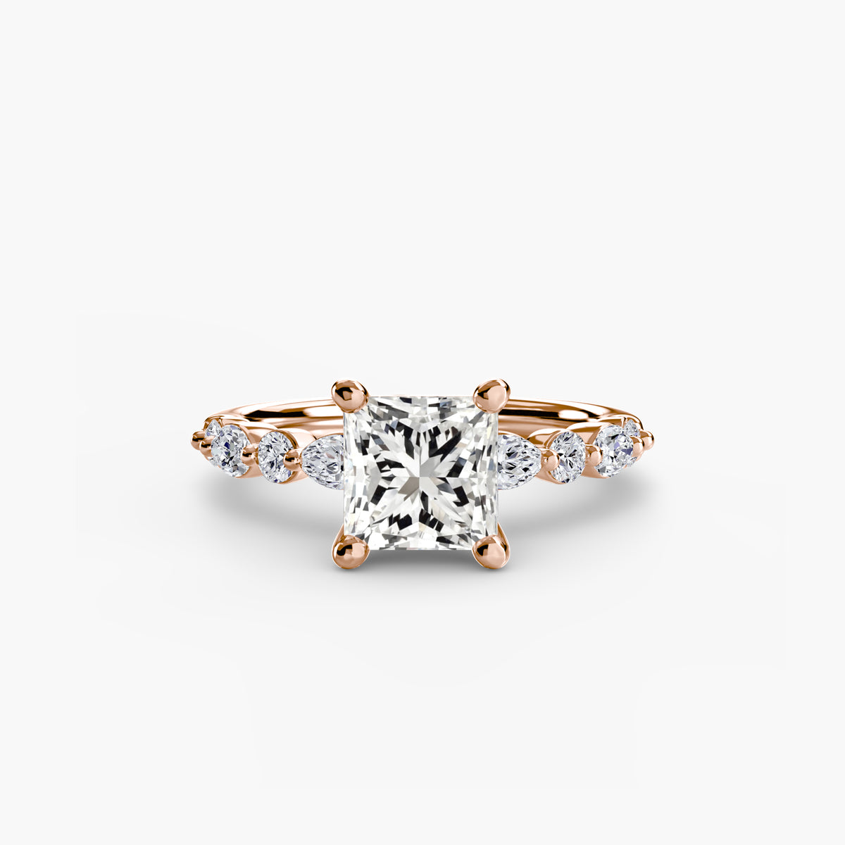 Bague Solitaire à Pavé Intégral (Modèle 2)